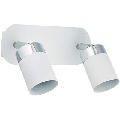 Homemania Joker taklampa, vit, krom, metall, 36 x 20 x 13 cm Homemania Joker taklampa, vit, krom, metall, 36 x 20 x 13 cm
