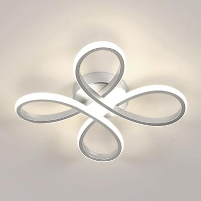 Comely LED Ceiling Light, 30W Modern Creative Flower Shape Ceiling Lamp for Bedroom, Living Room, Kitchen, Neutral Light 4500K, Dia 30cm, Silver Comely LED Ceiling Light, 30W Modern Creative Flower Shape Ceiling Lamp for Bedroom, Living Room, Kitchen, Neutral Light 4500K, Dia 30cm, Silver