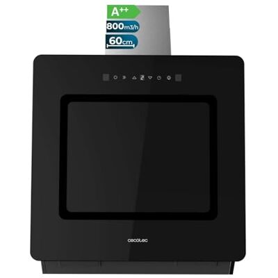 Cecotec Fläktkåpa 60 cm Bolero Flux DT 608002 Glass Black A++ huvor med sugkraft på 800 m3/h, 3 effektnivåer, LED-belysning och gestkontroll. Cecotec Fläktkåpa 60 cm Bolero Flux DT 608002 Glass Black A++ huvor med sugkraft på 800 m3/h, 3 effektnivåer, LED-belysning och gestkontroll.