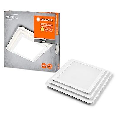 LEDVANCE ORBIS SPIRAL LAYER CL LED taklampa, vit, 24W, 3000lm, 45x45cm, mycket homogen ljusfördelning, direkt & indirekt ljus, integrerad LED modul, lång livslängd, 3000K LEDVANCE ORBIS SPIRAL LAYER CL LED taklampa, vit, 24W, 3000lm, 45x45cm, mycket homogen ljusfördelning, direkt & indirekt ljus, integrerad LED modul, lång livslängd, 3000K