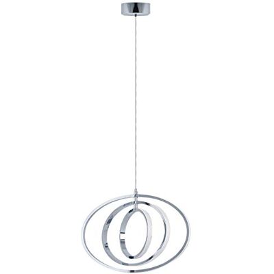 EGLO LED-pendellampa, Pausia, 3 ljuskällor, dimbar, hängande lampa, modern av stål, aluminium och plast, matbord, vardagsrum, hängande i krom, vit EGLO LED-pendellampa, Pausia, 3 ljuskällor, dimbar, hängande lampa, modern av stål, aluminium och plast, matbord, vardagsrum, hängande i krom, vit
