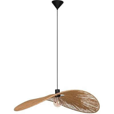 EGLO Siruela Hänglampa, pendellampa för matbord, FSC-certifierad, matsalslampa i naturfärgat papper och svart metall, hänglampa med E27-sockel, 60 x 80 cm EGLO Siruela Hänglampa, pendellampa för matbord, FSC-certifierad, matsalslampa i naturfärgat papper och svart metall, hänglampa med E27-sockel, 60 x 80 cm