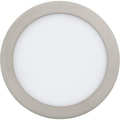 EGLO ansluter LED-infälld lampa Fueva-C, Smart Home infälld lampa, material: metallgjutning, plast, färg: nickel matt, diameter: 22,5 cm, dimbar, vit och färg justerbar EGLO ansluter LED-infälld lampa Fueva-C, Smart Home infälld lampa, material: metallgjutning, plast, färg: nickel matt, diameter: 22,5 cm, dimbar, vit och färg justerbar