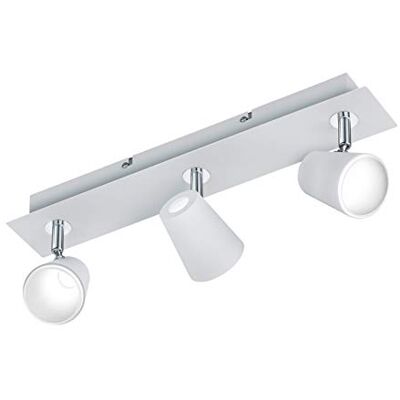 Trio Leuchten 573190107 bordslampa, matt nickel/krom, vit, 7,5 x 17,0 x 16,0 cm Trio Leuchten 573190107 bordslampa, matt nickel/krom, vit, 7,5 x 17,0 x 16,0 cm