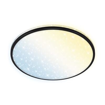 BRILONER – LED-taklampa, platt, smart hem, fungerar med Alexa, fjärrkontroll, LED-lampa, vardagsrum, LED-panel, sovrum, takbelysning, 49 x 7,7 cm, svart BRILONER – LED-taklampa, platt, smart hem, fungerar med Alexa, fjärrkontroll, LED-lampa, vardagsrum, LED-panel, sovrum, takbelysning, 49 x 7,7 cm, svart