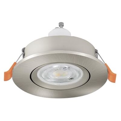 EGLO Barranco Infälld LED-taklampa, takspotlight för vardagsrummet, svängbar takstrålkastare av silverfärgad plast, varmvitt ljus, inkl. GU10-glödlampa EGLO Barranco Infälld LED-taklampa, takspotlight för vardagsrummet, svängbar takstrålkastare av silverfärgad plast, varmvitt ljus, inkl. GU10-glödlampa