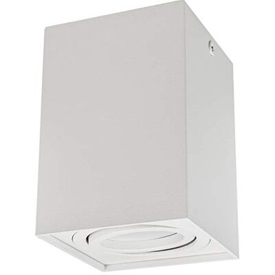 Maclean Vit GU10 Taklampa - Fyrkantig Aluminium Maclean Vit GU10 Taklampa - Fyrkantig Aluminium
