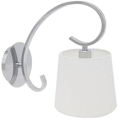 PRENDELUZ Vägglampa vägglampa, typ E14, kromfinish, vit lampskärm, mått 25 x 15 x 28 cm, perfekt för dekorativ belysning. PRENDELUZ Vägglampa vägglampa, typ E14, kromfinish, vit lampskärm, mått 25 x 15 x 28 cm, perfekt för dekorativ belysning.