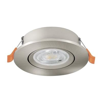 EGLO Barranco Infälld LED-taklampa, takspotlight med DIP-switch, svängbar takstrålkastare av silverfärgad plast, varmvitt–kallvitt ljus, inkl. GU10-glödlampa, 9 cm i diameter EGLO Barranco Infälld LED-taklampa, takspotlight med DIP-switch, svängbar takstrålkastare av silverfärgad plast, varmvitt–kallvitt ljus, inkl. GU10-glödlampa, 9 cm i diameter
