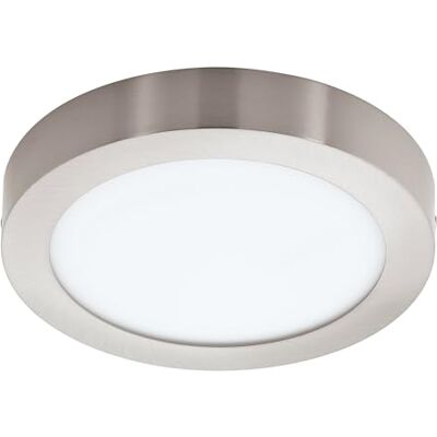 EGLO connect LED-taklampa Fueva-C, smart hem taklampa, material: Gjuten metall, plast, färg: nickel matt, Ø: 22,5 cm, dimbar, vita nyanser och färger justerbar EGLO connect LED-taklampa Fueva-C, smart hem taklampa, material: Gjuten metall, plast, färg: nickel matt, Ø: 22,5 cm, dimbar, vita nyanser och färger justerbar