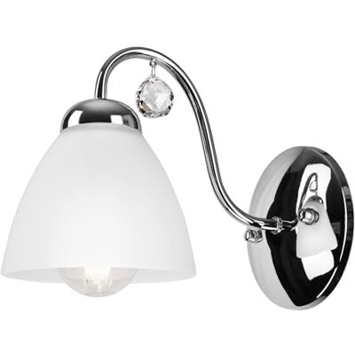 LAMKUR Miranda 1-glödlampa vägglampa krom 1 x E27 LAMKUR Miranda 1-glödlampa vägglampa krom 1 x E27
