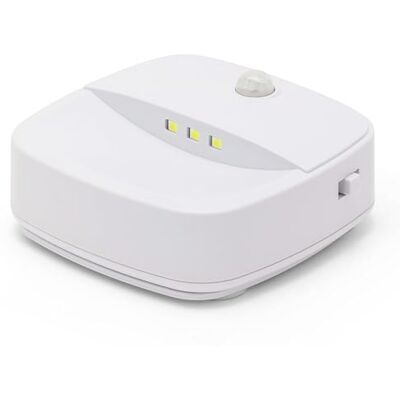 Velamp 2 LED trådlös punkt. 50 lumen. Batteridriven. med rörelsedetektor: Tänds endast i mörkret och när den upptäcker rörelse, vit Velamp 2 LED trådlös punkt. 50 lumen. Batteridriven. med rörelsedetektor: Tänds endast i mörkret och när den upptäcker rörelse, vit