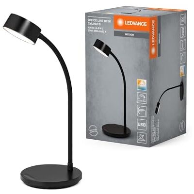 LEDVANCE Office Line Desk Cylinder 4.8W CCT Dimmable Black LEDVANCE Office Line Desk Cylinder 4.8W CCT Dimmable Black