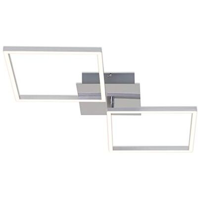 BRILONER Lampor – LED-taklampa, taklampa, dimbar, 1 modul roterbar, inklusive minnesfunktion, 32 watt, 2 600 lumen, 3 000 Kelvin, kromaluminiumfärg, 763 x 365 x 78 mm (L x B x H), 3182–018 BRILONER Lampor – LED-taklampa, taklampa, dimbar, 1 modul roterbar, inklusive minnesfunktion, 32 watt, 2 600 lumen, 3 000 Kelvin, kromaluminiumfärg, 763 x 365 x 78 mm (L x B x H), 3182–018