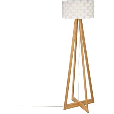 ATMOSPHERA CREATEUR D'INTERIEUR Atmosphera Golvlampa Moki bambu och vit H150 cm ATMOSPHERA CREATEUR D'INTERIEUR Atmosphera Golvlampa Moki bambu och vit H150 cm