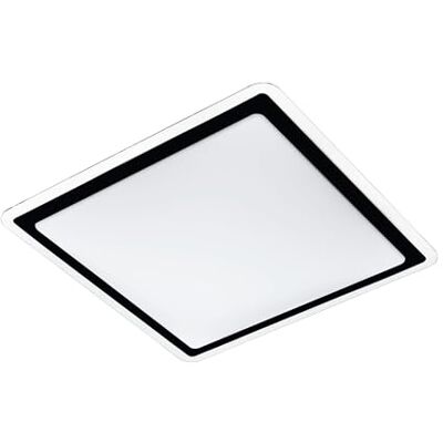 EGLO LED-taklampa Competa 2, 1 lampa, modern, taklampa av stål och plast i vitt, svart, klar, vardagsrum, varmvit, L x B 34 cm EGLO LED-taklampa Competa 2, 1 lampa, modern, taklampa av stål och plast i vitt, svart, klar, vardagsrum, varmvit, L x B 34 cm