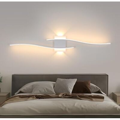 Comely 27W 3 000LM LED-vägglampa inomhus, kreativ vit modern LED-vägglampa, varmvit inomhusvägglampa, 3 000 K, för sovrum, vardagsrum, hall, trappa Comely 27W 3 000LM LED-vägglampa inomhus, kreativ vit modern LED-vägglampa, varmvit inomhusvägglampa, 3 000 K, för sovrum, vardagsrum, hall, trappa