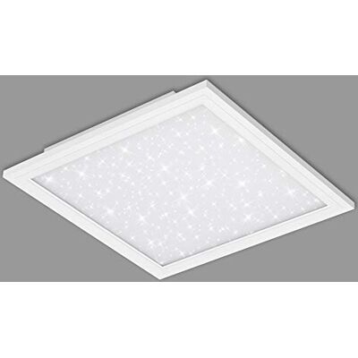 BRILONER – LED-taklampa med stjärnhimmel, platt, neutral vit ljusfärg, LED-lampa, vardagsrum, LED-panel, kök, takbelysning, 59,5 x 59,5 x 6 cm, vit BRILONER – LED-taklampa med stjärnhimmel, platt, neutral vit ljusfärg, LED-lampa, vardagsrum, LED-panel, kök, takbelysning, 59,5 x 59,5 x 6 cm, vit