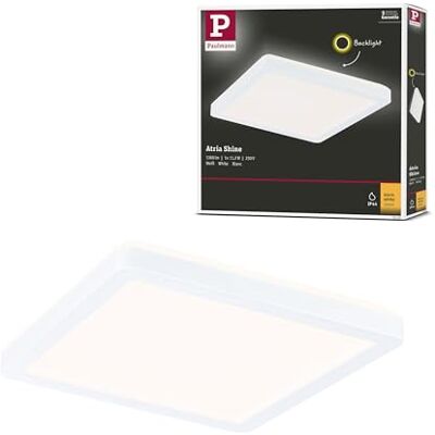Paulmann 71154 Atria Shine bakgrundsbelysning rektangulär LED-panel IP44 190 x 190 mm 11,2 W 900 lumen 3 000 K vit Paulmann 71154 Atria Shine bakgrundsbelysning rektangulär LED-panel IP44 190 x 190 mm 11,2 W 900 lumen 3 000 K vit