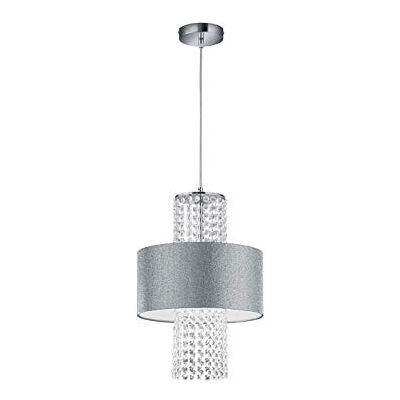 Reality Leuchten Hänglampa King R30481089, skärm silverfärgad, hängande akryl klar, exklusive 1 x E27 Reality Leuchten Hänglampa King R30481089, skärm silverfärgad, hängande akryl klar, exklusive 1 x E27