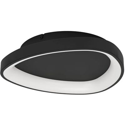 EGLO LED taklampa Moggiona med fjärrkontroll, dimbar, svart plast och metall, takbelysning varmvit-kallvit, Ø 35 cm EGLO LED taklampa Moggiona med fjärrkontroll, dimbar, svart plast och metall, takbelysning varmvit-kallvit, Ø 35 cm