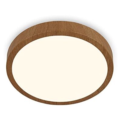 BRILONER taklampa LED, taklampa trä, varmvitt ljus, utanpåliggande lampa, utanpåliggande lampa, trä look, Ø380x50 mm BRILONER taklampa LED, taklampa trä, varmvitt ljus, utanpåliggande lampa, utanpåliggande lampa, trä look, Ø380x50 mm