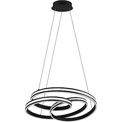Trio Leuchten Trio, Suspension, Nuria inkl. 1 x LED, SMD, 60,0 watt, 2300+3 000+4 000 K, 7 200 Lm. Kropp: Metall, matt svart Ø:60,0 cm, H: 150,0 cm Trio Leuchten Trio, Suspension, Nuria inkl. 1 x LED, SMD, 60,0 watt, 2300+3 000+4 000 K, 7 200 Lm. Kropp: Metall, matt svart Ø:60,0 cm, H: 150,0 cm