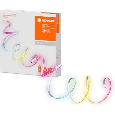 LEDVANCE TV LED Strips 1m med USB-anslutning, RGB inklusive fjärrkontroll, bakgrundsbelysning för TV, belysning för bilder, självhäftande ljusband, TV Surround FLEX Strips, RGBW-färger som kan ändras LEDVANCE TV LED Strips 1m med USB-anslutning, RGB inklusive fjärrkontroll, bakgrundsbelysning för TV, belysning för bilder, självhäftande ljusband, TV Surround FLEX Strips, RGBW-färger som kan ändras