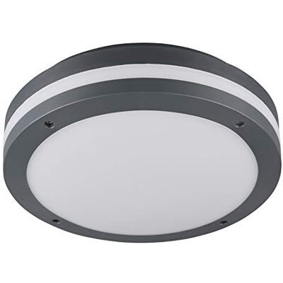 Trio Leuchten LED utomhus taklampa Piave 676960142, plast antracit, inkl. 12 watt LED, rörelsedetektor Trio Leuchten LED utomhus taklampa Piave 676960142, plast antracit, inkl. 12 watt LED, rörelsedetektor