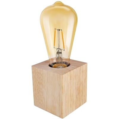 OSRAM bordslampa 1906 Edison E27 2,5W, 2400K, träbrun, 220 lm, vintagestil, utbytbar OSRAM bordslampa 1906 Edison E27 2,5W, 2400K, träbrun, 220 lm, vintagestil, utbytbar
