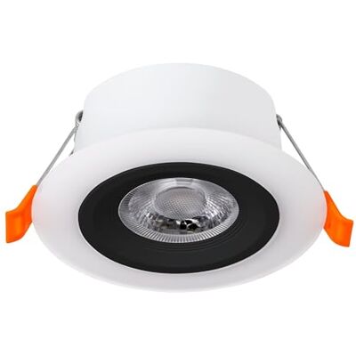 EGLO Infälld LED-strålkastare, infälld armatur, rund infälld lampa för upphängd tak, infälld taklampa i plast, svart och vit, Ø 7 cm EGLO Infälld LED-strålkastare, infälld armatur, rund infälld lampa för upphängd tak, infälld taklampa i plast, svart och vit, Ø 7 cm