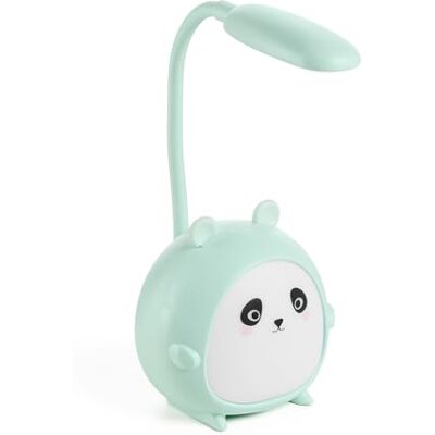 Back2Fun Uppladdningsbar LED-lampa, nattlampa för barn med flexibel hals och tre belysningslägen, pandadesign med 4 timmars batteritid, mintfärg Back2Fun Uppladdningsbar LED-lampa, nattlampa för barn med flexibel hals och tre belysningslägen, pandadesign med 4 timmars batteritid, mintfärg