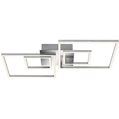 BRILONER Leuchten – LED-taklampa, dimbar taklampa, inkl. minnesfunktion, 2 roterande LED-moduler, 43,8 watt, 3 600 lumen, 3 000 Kelvin, krom-aluminium, 656 x 520 x 96 mm (LxBxH) BRILONER Leuchten – LED-taklampa, dimbar taklampa, inkl. minnesfunktion, 2 roterande LED-moduler, 43,8 watt, 3 600 lumen, 3 000 Kelvin, krom-aluminium, 656 x 520 x 96 mm (LxBxH)
