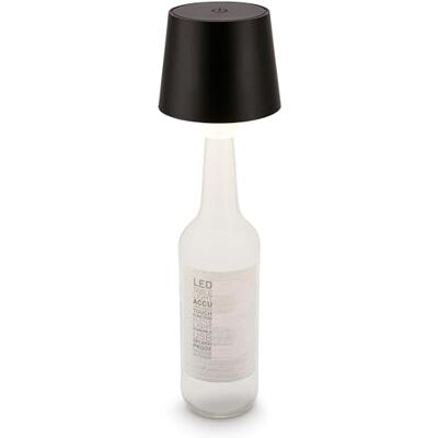 BRILONER Trådlös bord med beröring, dimbar, USBC, laddningsbar flasklampa, uppladdningsbar sänglampa, utomhusbord, 10,5 x 11,5 cm, svart BRILONER Trådlös bord med beröring, dimbar, USBC, laddningsbar flasklampa, uppladdningsbar sänglampa, utomhusbord, 10,5 x 11,5 cm, svart