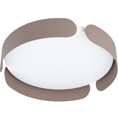 EGLO LED taklampa Valcasotto, 1 flammig taklampa minimalistisk, vardagsrumslampa av metall i mocka, plast i vitt, LED sovrumslampa varm vit EGLO LED taklampa Valcasotto, 1 flammig taklampa minimalistisk, vardagsrumslampa av metall i mocka, plast i vitt, LED sovrumslampa varm vit