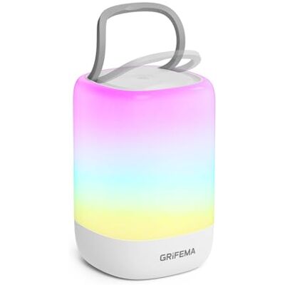 GRIFEMA Uppladdningsbar nattlampa, LED-touch sängbord, RGB färgändring, dimbar nattlampa med 15H-batteri, USB-C-laddning, timer, bärbar för sovrum, barnrum, camping, GD104 GRIFEMA Uppladdningsbar nattlampa, LED-touch sängbord, RGB färgändring, dimbar nattlampa med 15H-batteri, USB-C-laddning, timer, bärbar för sovrum, barnrum, camping, GD104