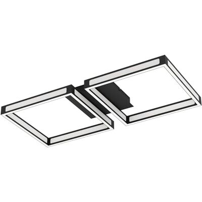 EGLO LED taklampa Altaflor, minimalistisk vardagsrumslampa av metall i svart och plast i vitt, LED kökslampa varmvit ljus, L 65 cm EGLO LED taklampa Altaflor, minimalistisk vardagsrumslampa av metall i svart och plast i vitt, LED kökslampa varmvit ljus, L 65 cm