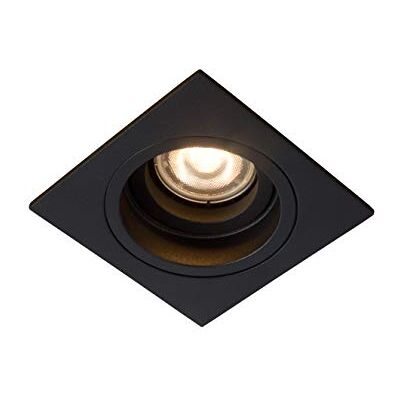 LUCIDE infälld strålkastare, metall, GU10, 50 W, svart LUCIDE infälld strålkastare, metall, GU10, 50 W, svart