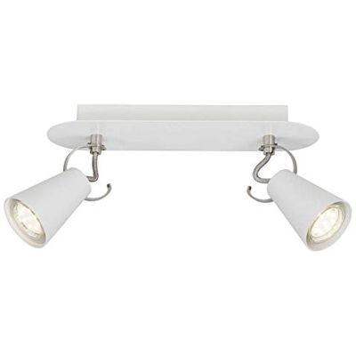Brilliant lampa Saso spot bar 2-lågor vit/järn 2x PAR51, GU10, 7W, lämplig för reflektorlampor (ingår ej) Skala A ++ till E Lämplig för LED-lampor Brilliant lampa Saso spot bar 2-lågor vit/järn 2x PAR51, GU10, 7W, lämplig för reflektorlampor (ingår ej) Skala A ++ till E Lämplig för LED-lampor