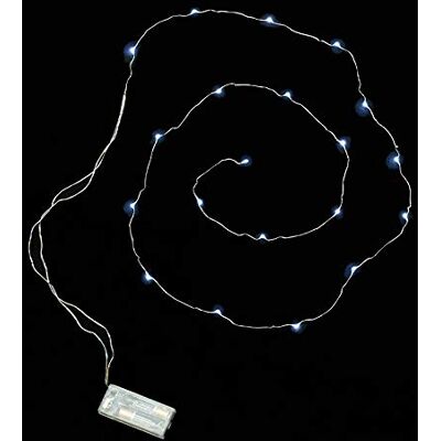 EUROCINSA Kopparband silver med 20 vita lysdioder (utan batterier) 190 cm 1 st., en storlek EUROCINSA Kopparband silver med 20 vita lysdioder (utan batterier) 190 cm 1 st., en storlek