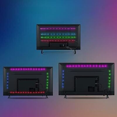 Levitantes LED-remsa – 4 meter RGB lågspänning LED-remsa – perfekt för TV, levande färger och enkel installation* Levitantes LED-remsa – 4 meter RGB lågspänning LED-remsa – perfekt för TV, levande färger och enkel installation*