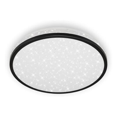 BRILONER Leuchten – LED-taklampa, badrum, badrum inklusive stjärndekor, IP44, 12 watt, 1 200 lumen, 4 000 Kelvin, vit-svart, 280 x 70 mm (DxH), 3403-015 BRILONER Leuchten – LED-taklampa, badrum, badrum inklusive stjärndekor, IP44, 12 watt, 1 200 lumen, 4 000 Kelvin, vit-svart, 280 x 70 mm (DxH), 3403-015