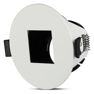 V-TAC GU10 infälld LED-spotlight med fyrkantig sektion, vit med svart inredning V-TAC GU10 infälld LED-spotlight med fyrkantig sektion, vit med svart inredning