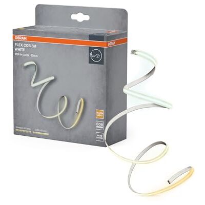 OSRAM FLEX COB 5M LED-list, gul, 22W, 1750lm, varmvitt ljus, COB-teknik, homogen ljusfördelning, lång livslängd, lätt att installera, för inomhus, IP20, 3000K OSRAM FLEX COB 5M LED-list, gul, 22W, 1750lm, varmvitt ljus, COB-teknik, homogen ljusfördelning, lång livslängd, lätt att installera, för inomhus, IP20, 3000K