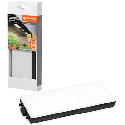 LEDVANCE rahmenloses Unterschrank-Leuchten-Kit med Steckdosen och USB-C Ladestation Flood, Extension, 3,85 W, 250 lm, 3 000 K, 830 varmvit, dimbar, schwarz, Kunststoff (PC), IP20 LEDVANCE rahmenloses Unterschrank-Leuchten-Kit med Steckdosen och USB-C Ladestation Flood, Extension, 3,85 W, 250 lm, 3 000 K, 830 varmvit, dimbar, schwarz, Kunststoff (PC), IP20