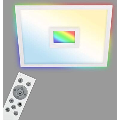 TELEFUNKEN – LED-panel, LED-taklampa, dimbar, inkl. fjärrkontroll, RGB-inomhus och bakljus, 24 watt, 2 200 lm, timerfunktion, 445 x 445 x 63 mm (L x B x H) 319406TF vit TELEFUNKEN – LED-panel, LED-taklampa, dimbar, inkl. fjärrkontroll, RGB-inomhus och bakljus, 24 watt, 2 200 lm, timerfunktion, 445 x 445 x 63 mm (L x B x H) 319406TF vit