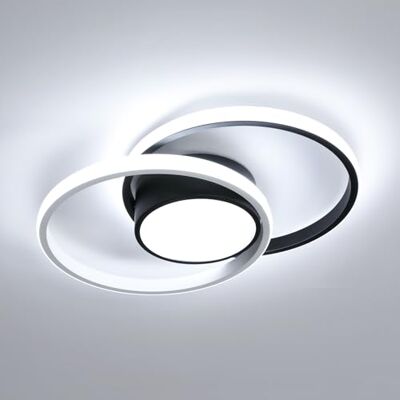Comely LED Ceiling Lights, Ceiling Light 42W, Creative Rond Modern Ceiling Lights for Living Room Kitchen Bathroom Bedroom Corridor, Cool White 6500K, Diameter 40cm, Black Comely LED Ceiling Lights, Ceiling Light 42W, Creative Rond Modern Ceiling Lights for Living Room Kitchen Bathroom Bedroom Corridor, Cool White 6500K, Diameter 40cm, Black