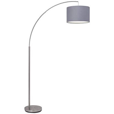 Brilliant AG 13258/22 golvlampa, metall/textil, 60 W, E27, stål/grå Brilliant AG 13258/22 golvlampa, metall/textil, 60 W, E27, stål/grå