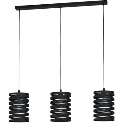 EGLO Pendellampa, Cremella, hängande lampa med 3 ljuskällor, vintage, industriell, stålhänglampa i svart, matbord, vardagsrum, hängande med E27-fattning, L 94 cm EGLO Pendellampa, Cremella, hängande lampa med 3 ljuskällor, vintage, industriell, stålhänglampa i svart, matbord, vardagsrum, hängande med E27-fattning, L 94 cm