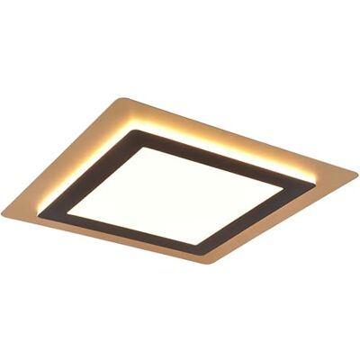 Trio Leuchten Trio Morgan 641510280 LED-taklampa, matt svart/guld metall, akryl, 46 watt LED ingår, fjärrkontroll Trio Leuchten Trio Morgan 641510280 LED-taklampa, matt svart/guld metall, akryl, 46 watt LED ingår, fjärrkontroll